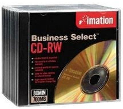Imation 16559 Select Storage Media-CD-RW, 700MB Storage Capacity, 80 Minute Maximum Recording Time, 12x Maximum Write Speed, DVD-RAM/R Drive, CD-RW Drive, DVD-R/RW Drive, DVD+R/RW Drive, CD-R/RW Drive and DVD-Writer Writing Compatibility, PC and Mac Platform Support, 10 Pack (16-559 16 559)