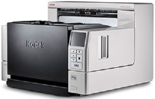 Kodak 1681006 Model i4250 Production Document Scanner; 110 pages per minute; Optical Resolution 600 dpi; White LEDs Illumination; Maximum Document Width 304.8 mm (12 in.); Long Document Mode Length Up to 9.1 m (360 in.); Minimum Document Size 63.5 mm x 63.5 mm (2.5 in. x 2.5 in.); Straight Through Paper Path  Thickness Up to 1.25 mm (0.049 in.) (168-1006 1681-006 16810-06)