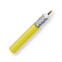 Belden 1694F G8M1000 Model 1694F, 19 AWG, RG6 Type, Low Loss Serial Digital Coax Cable; CM-Rated; Yellow Color; 19 AWG stranded bare copper conductor; Foam HDPE core; Double Tinned copper braid; Flexible PVC jacket; UPC 612825356080 (BELDEN1694FG8M1000 TRANSMISSION CONNECTIVITY WIRE CONDUCTOR) 
