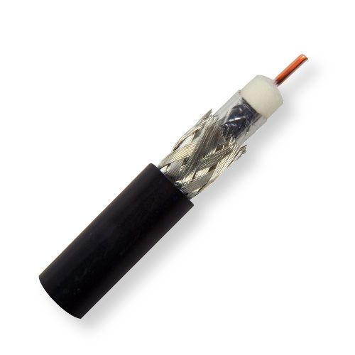 Belden 1694SB 0101000, Model 1694SB, 18 AWG, RG6, Low Loss Serial Digital CoaxCable; Black Color; CMG-LS Rated; RG6 18 AWG solid Bare Copper conductor; Foam HDPE core; Duofoil Tape and Tinned Copper braid shield, LSZH jacket; For Indoor and Outdoor use; UPC 612825120964 (BTX 1694SB0101000 1694SB 0101000 1694SB-0101000 BELDEN)