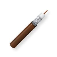 Belden 1695A 0011000, Model 1695A, 18 AWG, CMP Plenum-Rated, Low Loss Serial Digital Coax Cable; Brown; RG6 18 AWG solid bare copper conductor; Foam FEP core; Duofoil Tape and Tinned Copper Braid double shielding; Flamarrest jacket; UPC 612825121121 (BTX 1695A0011000 1695A 0011000 1695A-0011000) 