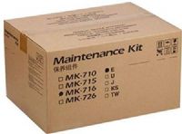 Kyocera 1702GR7US0 Model MK-716 Maintenance Kit; Includes: Developing Unit, Drum Unit, Main Charge with Motor, Fixing Unit, Transfer Unit, (2) Front Registration Guide, Transfer Guide, (3) Pickup Roller, (2) Feed Rollers, (3) Separation Rollers, Bypass Feed Roller, Registration Clean and Under Cleaner Registration; UPC 632983009833 (1702-GR7US0 1702G-R7US0 1702GR-7US0 MK716 MK 716)  
