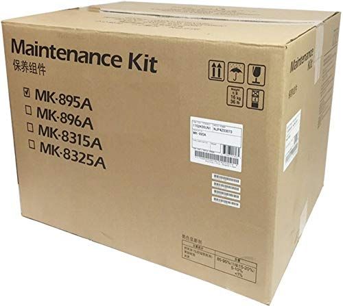 Kyocera 1702K00UN1 Model MK-895A Maintenance Kit For use with Kyocera/Copystar CS-205c, CS-255c, TASKalfa 205c and 255c Multifunctional Printers; Up to 200000 Pages Yield at 5% Average Coverage; Includes: Transfer Roller, Drum Unit, Black Developer Unit, Intermediate Transfer Unit, Fuser Unit, Primary Feed Unit, MP Separation Pad, MP Paper Feed Roller; UPC 632983018934 (1702-K00UN1 1702K-00UN1 1702K0-0UN1 MK895A MK 895A) 