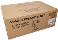 Kyocera 1702KP7US0 Model MK-660A Maintenance Kit For use with Kyocera/Copystar CS-620, CS-820, TASKalfa 620 and 820 Multifunctional Printers; Up to 500000 Pages Yield at 5% Average Coverage; Includes: (1) Fuser Unit, (1) Transfer Charge Belt, (1) Pre-Transfer Corona, (1) Main Charge, (1) Heat Claw, (1) Rear Transfer Guide and (4) Upper Pulley Feed; UPC 632983015018 (1702-KP7US0 1702K-P7US0 1702KP-7US0 MK650A MK 650A)  