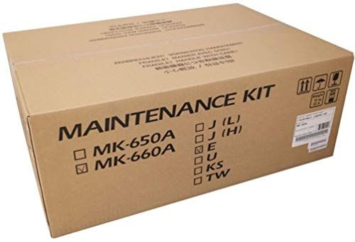 Kyocera 1702KP7US0 Model MK-660A Maintenance Kit For use with Kyocera/Copystar CS-620, CS-820, TASKalfa 620 and 820 Multifunctional Printers; Up to 500000 Pages Yield at 5% Average Coverage; Includes: (1) Fuser Unit, (1) Transfer Charge Belt, (1) Pre-Transfer Corona, (1) Main Charge, (1) Heat Claw, (1) Rear Transfer Guide and (4) Upper Pulley Feed; UPC 632983015018 (1702-KP7US0 1702K-P7US0 1702KP-7US0 MK650A MK 650A) 