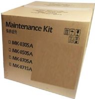 Kyocera 1702N20UN0 Model MK-8715A Maintenance Kit For use with Kyocera/Copystar CS-6551ci, CS-7551ci, TASKalfa 6551ci and 7551ci Multifunctional Printers; Up to 600000 Pages Yield at 5% Coverage; Includes: Black Drum with Main Charge, Black Developer Unit, Transfer Belt Unit, Secondary Transfer Roller, Left Side Disposal Filter Unit/M2 Kit, (4) Transport Idler Rowel and Filter; UPC 632983033340 (1702-N20UN0 1702N-20UN0 1702N2-0UN0 MK8715A MK 8715A)  