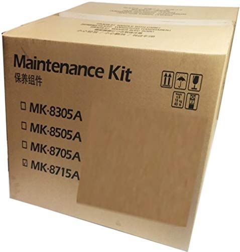 Kyocera 1702N20UN0 Model MK-8715A Maintenance Kit For use with Kyocera/Copystar CS-6551ci, CS-7551ci, TASKalfa 6551ci and 7551ci Multifunctional Printers; Up to 600000 Pages Yield at 5% Coverage; Includes: Black Drum with Main Charge, Black Developer Unit, Transfer Belt Unit, Secondary Transfer Roller, Left Side Disposal Filter Unit/M2 Kit, (4) Transport Idler Rowel and Filter; UPC 632983033340 (1702-N20UN0 1702N-20UN0 1702N2-0UN0 MK8715A MK 8715A) 