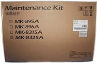 Kyocera 1702NP0UN0 Model MK-8325A Maintenance Kit; Includes: (1) Drum Unit, (1) Developing Unit, (1) Primary Transfer Belt Unit, (1) Secondary Transfer Unit, (1) Fuser Unit, (2) Parts Primary Feed Assembly, (1) Parts Cleaning Registration Assembly, (1) Parts Roller MFP Assembly and (1) Parts Pad Separation Assembly; UPC 632983031780 (1702-NP0UN0 1702N-P0UN0 1702NP-0UN0 MK8325A MK 8325A) 