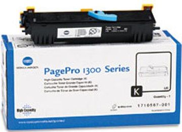 Konica Minolta 1710567-001 High Capacity Toner, Laser Print Technology, Black Print Color, 6000 Page Duty Cycle, 5% Print Coverage, New Genuine Original OEM Konica Minolta, For use with 1300W, 1350W, 1380MF and 1390F Konica Minolta Page Pro Printers (1710567-001 1710567 001 1710567001)