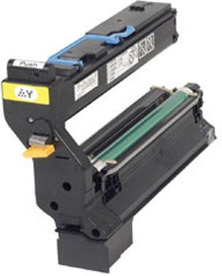 Konica Minolta 1710580-002 Yellow Laser Toner Cartrigde, For use with Magicolor 5430DL 5440DL and 5450DL Printers, 6000 pages yield, New Genuine Original OEM Konica Minolta Brand, UPC 039281035555 (1710580002 1710580 002 QMS)