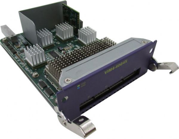 Extreme Networks 17122 Model VIM4-40G4X Plug-in Module; Compatible with C-Series: C2 and C3, G-Series, N-Series DFE XFP, X-Series; LC Miltimode; 10 Gigabit Ethernet; 644728171224; Weight 1 Lbs (17122 17 122 17-122 VIM)