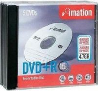 Imation 17193 Storage media - DVD+R, 5PK, 4.7GB Storage Capacity, 16x Maximum Write Data Transfer Rate, 120mm Standard Form Factor, UPC 051122171932 (17-193 17 193) 
