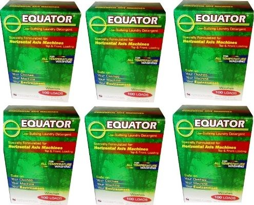 Equator 17-2845 HE Low Sudsing Laundry Detergent (8 Pack), Whitens whites and brightens colors, Will not harm stainless steel drums, Low sudsing specially developed for front loaders, Phosphate dye and fragrance free, Ultra concentrated, Biodegradable, Dissolves easily, Septic tank safe (172845 17 2845 172-845 1728-45 HED 2845 HED2845 HED-2845)