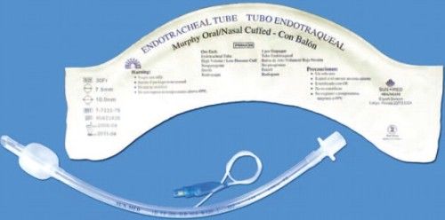 SunMed 1-7330-25 Murphy Un-Cuffed 2.5mm I.D. 10FR French 145mm Lenght Endotracheal Tube (Pack 10), For Oral and Nasal Use, Most Economical - Sterile & Disposable, Radio Opaque Strip Embedded, Smooth Tube Tip to Minimize Trauma During Intubation, High Volume, Low Pressure Cuff, Standard 15mm ISO Connector Supplied with Each Tube (1733025 17330-25 1-733025)
