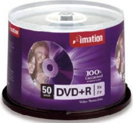 Imation 17343 Storage media - DVD+R, 4.7GB Storage Capacity, 120 Minute Maximum Recording Time, 16x Maximum Write Speed, Dual Drives, Super Multi Drives and DVD+R/RW Writing Compatibility, Non-Printable Surface Type, 120mm Standard Form Factor, PC and Mac Platform Support, 50 Pack, UPC 051122173431 (17-343 17 343)