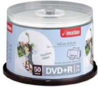 Imation 17353 Printable Storage media - DVD+R, 4.7GB Storage Capacity, 240 Minute Extra Long Recording Mode (EP) - Digital Video and 120 Minute Standard Recording Mode (SP) - Digital Video Audio/Video Duration, 16x Maximum Write Data Transfer Rate, Ink Jet Printable Surface Type, White Surface Color, 50 Pack, 120mm Standard Form Factor, UPC 051122173530 (17-353 17 353) 