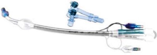 SunMed 1-7371-41 Robertshaw Right Size 41FR French Endobronchial (Dual Lumen) Tube; Color coded clear (tracheal) and blue (bronchial) for easy differentiation of appropriate lumen, pilot balloon and cuff; Soft PVC; High volume, low pressure cuff; Radiopaque strip; Graduated depth marks; Y 15mm connector included with each tube; Latex free, single use, sterile (1737141 17371-41 1-737141)