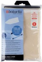 Brabantia 175824 Replacement Ironing Table Cover 124 x 38 cm, Ecru, Wide choice of qualities and designs - to choose the ideal ironing comfort, Fastened with cord binder and pull string tightener, Heavy duty pure cotton - washable and colour-fast, 100% cotton with 2 mm foam layer, Dimensions (HxW) 124 x 38 cm (175-824 175 824) 
