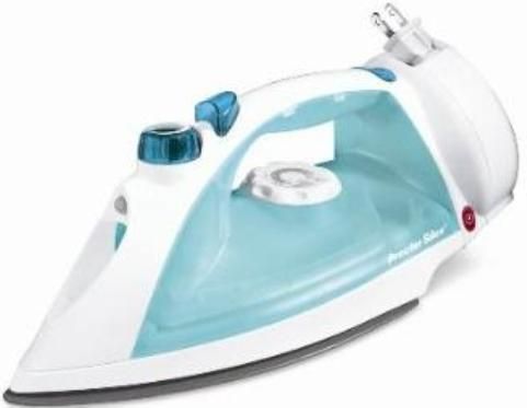 Proctor Silex 17585 Easy Press Retractable Cord Non Stick Steam Dry Iron, Push button retractable cord, Excellent steam performance, Non-stick soleplate, On/Off indicator light, Spray, Adjustable steam, Full view water reservoir, Auto Shutoff, Fine mist spray, UPC 022333175859 (17-585 17 585 EasyPress)