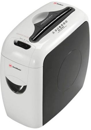 GBC 1758581 Swingline Style+ Cross-Cut Shredder, White/Black, 3 gallon waste capacity with sheet capacity of 7 sheets, Fits next to or under desk, Shred paper clips, staples and credit cards, Security level 3 - perfect for confidential and strategic documents, Dimensions 15