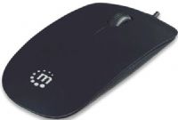 Manhattan 177658 Silhouette Optical Mouse, Black; USB interface, Three Buttons with Scroll Wheel, 1000 dpi resolution; Sculpted, ultra sleek shape with accurate optical sensor; Lightweight and slim size provide easy navigation and control; Flat surface, ergonomic and ambidextrous design offers comfortable grip with less fatigue (17-7658 177-658 1776-58) 