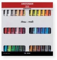 Royal Talens 17820436 All Acrylics Standard Series 36 Color Paint Set; Contents 20ml tubes; 36 color set; This line is the student acrylic brand with the best value and a wide array of color options; Clear plastic tubes show the beautiful, rich lightfast colors; EAN 8712079384319 (17820436 ROYAL-17820436 ROYALTALENS-17820436 ROYALTALENS17820436 ROYAL-TALENS17820436 ROYAL-TALENS-17820436) 