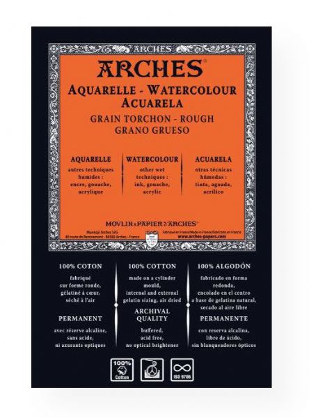Arches 1795026 Watercolor 140 LB Rough 22