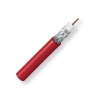 Belden 179DT 0021000, Model 179DT, 28.5 AWG, RG179, Ultra-miniature, Low Loss Serial Digital Coax Cable; Red Color; Riser-CMR Rated; Solid bare copper conductor; Foam HDPE core; Duofoil Tape and Tinned Copper braid; PVC jacket; UPC 612825357025 (BTX 179DT0021000 179DT 0021000 179DT-0021000 BELDEN) 