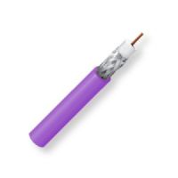 Belden 179DT 0071000, Model 179DT, 28.5 AWG, RG179, Ultra-miniature, Low Loss Serial Digital Coax Cable; Violet Color; Riser-CMR Rated; Solid bare copper conductor; Foam HDPE core; Duofoil Tape and Tinned Copper braid; PVC jacket; UPC 612825356998 (BTX 179DT0071000 179DT 0071000 179DT-0071000 BELDEN) 