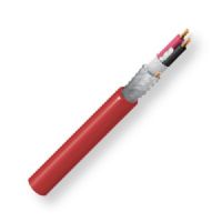 BELDEN1800F G7VU1000, Model 1800F, 24 AWG, 1-Pair, Digital Audio Cable; Red Color; Plenum-CL2R-Rated; 24 AWG stranded Bare copper pairs; Datalene insulation with Fillers; Tinned copper braid shield with drain wire; Flexible PVC jacket; Riser-Rated; UPC 612825122852 (BELDEN1800FG7VU1000 TRANSMISSION CONNECTIVITY ELECTRICITY WIRE) 