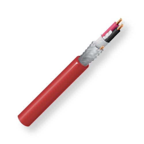 BELDEN1800F G7VU1000, Model 1800F, 24 AWG, 1-Pair, Digital Audio Cable; Red Color; Plenum-CL2R-Rated; 24 AWG stranded Bare copper pairs; Datalene insulation with Fillers; Tinned copper braid shield with drain wire; Flexible PVC jacket; Riser-Rated; UPC 612825122852 (BELDEN1800FG7VU1000 TRANSMISSION CONNECTIVITY ELECTRICITY WIRE)