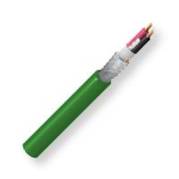 BELDEN1800FG7WU1000, Model 1800F, 24 AWG, 1-Pair, Digital Audio Cable; Green Color; CL2R-Rated; 24 AWG stranded Bare copper pair; Datalene insulation, fillers and Tinned copper braid; Drain wire; Riser Rated; Flexible PVC jacket; UPC 612825122869 (BELDEN1800FG7WU1000 TRANSMISSION CONNECTIVITY PLUG ELECTRICITY) 