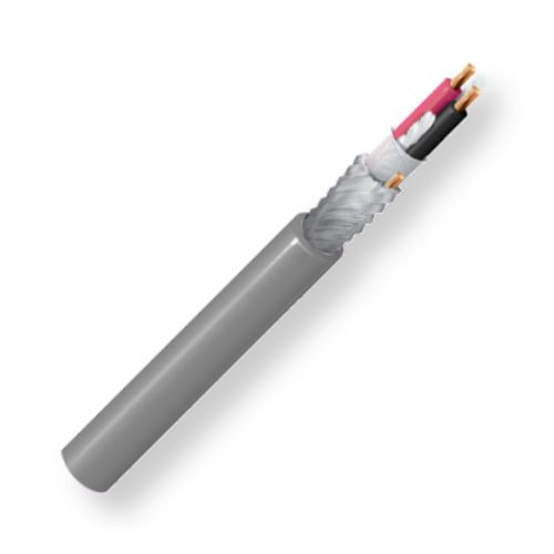 BELDEN1800FU90U1000, Model 1800F, 24 AWG, 1-Pair, Digital Audio Cable; Gray Color; CL2R-Rated; 24 AWG stranded Bare copper pair; Datalene insulation, fillers and Tinned copper braid; Drain wire; Riser Rated; Flexible PVC jacket; UPC 612825122890 (BELDEN1800FU90U1000 TRANSMISSION CONNECTIVITY WIRE SOUND)