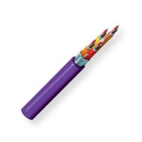 BELDEN1803FZ4B500, Model 1803F, 4-Pair, 24 AWG, Digital Audio Snake Cable; Violet; CMG-Rated; 4-24 AWG tinned copper pairs; Datalene insulation; Individually shielded with Beldfoil, numbered color-coded PVC jackets; Flexible PVC jacket; UPC 612825123125 (BELDEN1803FZ4B500 TRANSMISSION CONNECTIVITY SOUND WIRE) 