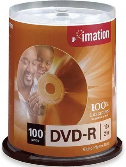 Imation 18059 Storage media - DVD-R, 4.7GB Storage Capacity, 16x Maximum Write Speed, 120mm Standard Form Factor, 100 Media Included, UPC 051122180590 (18-059 18 059)
