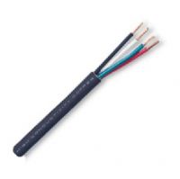 Belden 1810A B591000, Model 1810A, 14 AWG, 4-Conductor, High Conductivity Speaker Cable; Black, Matte; 4 Conductor 14 AWG stranded high conductivity bare copper conductors with polyolefin insulation; CL3 and CM Rated; PVC jacket; UPC 612825123309 (BTX 1810AB591000 1810A B591000 1810A-B591000) 
