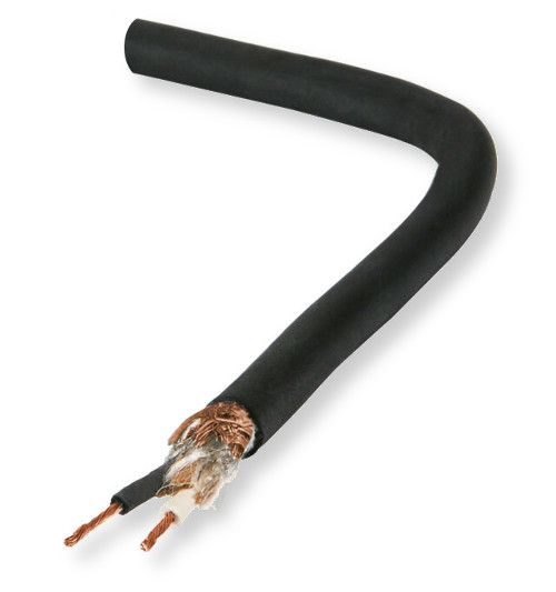 BELDEN1812AB591000, Model 1812A, 2-Conductor, 24 AWG, Microphone Cable; Black Color; 24 AWG stranded High-conductivity Bare Copper conductors; PVC insulation; Double bare copper spiral shield; PVC outer jacket; UPC 612825123347 (BELDEN1812AB591000 TRANSMISSION CONNECTIVITY SOUND WIRE)