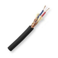 Belden 1813A B591000, Model 1813A, 24 AWG, 2-Conductor, Audio Cable; Black Color; CM-Rated, Stranded high-conductivity bare copper conductors; PVC insulation; Bare copper spiral shield; PVC jacket; UPC 612825123392 (BTX 1813AB591000 1813A B591000 1813A-B591000 BELDEN) 