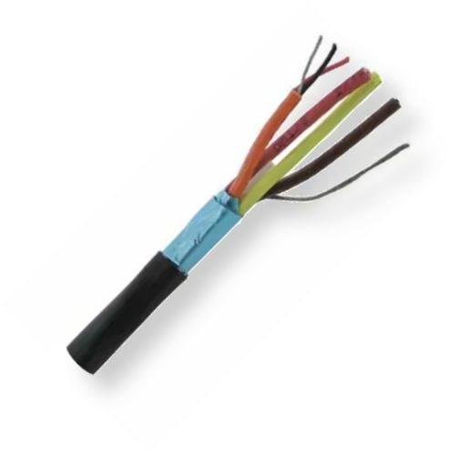 BELDEN1815R010500, Model 1815R; 22 AWG, 4-Pair, CMR-Riser Rated, Audio Snake Cable; Black Color; 22 AWG tinned copper pairs; Polyolefin insulation; Individually shielded with Beldfoil bonded to numbered color-coded PVC jackets so both strip simulteaneously; Overall PVC jacket; UPC 612825123484 (BELDEN1815R010500 TRANSMISSION CONNECTIVITY WIRE ELECTRICITY)