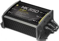 Minn Kota 1823155 Model MK-315D Digital On-Board Battery Charger; For use with 12, 24, 36 and 48-volt systems with 12V/6 cell batteries that are Flooded/Wet Cell, Maintenance Free or Starved Electrolyte (AGM) only; Short circuit, reverse polarity, arc and ignition protected; 3 Banks, 5 Amps Output per Bank, 15 Amps Total Output, UPC 029402034796 (182-3155 1823-155 182 3155 MK315D MK 315D) 