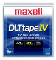 Maxell 183270 DLTtape IV 40/80 GB Tape Cartridge, Capacities Up to 80GB with Data Compression; Data Transfer Rates up to 12.0MB/sec; Patented Ceramic Coated Metal Particle Tape; Rated at 500000 to 1000000 Tape Passes; Sophisticated Error Detection and Correction; Superior Archival Life; Factory Security Seal, UPC 025215909429 (183270, DLTTAPEIV, TAPEIV, DLT8000) 