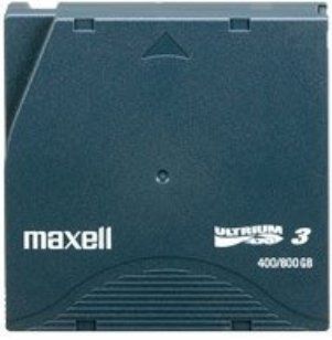 Maxell 183900 Ultrium Cartridge, LTO3, 400/800 GB, Gray-Blue (183900) 