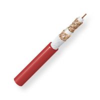 BELDEN1856A0021000, Model 1856A, 20 AWG, RG59, Banana Peel, Video Triax Cable; Red; 20 AWG solid 0.032-Inch bare copper conductor; Gas-injected foam HDPE insulation; Bare copper braid shields; Belflex jacket; UPC 612825356882 (BELDEN1856A0021000 TRANSMISSION CONNECTIVITY PLUG WIRE) 