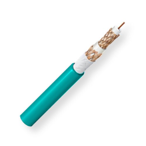 Belden 1856A 0061000, Model 1856A, 20 AWG, RG59, Video Triax Cable; Light Blue; 20 AWG solid bare copper conductor, Gas-injected foam HDPE insulation; Bare copper braid shields; Belflex jacket; UPC 612825356813; (BTX 1856A0061000 1856A 0061000 1856A-0061000)