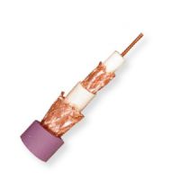 Belden 1856B 0071000, Model 1856B, 20 AWG, RG59, Video Triax Cable; Violet; CMR and CMG Rated; 20 AWG solid bare copper conductor; Gas-injected foam HDPE insulation; Bare copper braid shields; Belflex jacket; UPC 612825356691 (BTX 1856B0071000 1856B 0071000 1856B-0071000) 