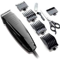Andis 18575 Model SLC Home Haircut Fixed Blade Clipper 9-Piece Haircutting Kit, Gloss Black, 120 Volt/60Hz Frequency/7200 Strokes per Minute, Versatile and economical at-home clipper kit, Fixed blade clipper, Stainless-steel blade, Easy-to-use numbered guide combs, 6.5" Length, Weight 0.60 lbs., UPC 040102185755 (18-575 185-75) 