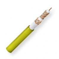 Belden 1858A 0041000, Model 1858A, 15 AWG, RG11 Video Triax Coax Cable; Yellow; Stranded 0.064-Inch Bare copper conductor; Foam HDPE insulation; Bare copper braid shields; Belflex jacket; Indoor or Outdoor field deployable use; UPC 612825356622 (BTX 1858A0041000 1858A 0041000 1858A-0041000) 
