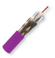 Belden 1865A 0071000, Model 1865A, 25 AWG, Sub-miniature, Serial Digital Coax Cable; Violet Color; Riser-CMR Rated, Stranded 0.021-Inch bare copper conductor; Gas-injected foam HDPE insulation; Duofoil Tape and Tinned copper Braid shield; PVC jacket; UPC 612825358428 (BTX 1865A0071000 1865A 0071000 1865A-0071000 BELDEN) 