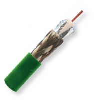 Belden 1865A N3U1000, Model 1865A, 25 AWG, Sub-miniature, Serial Digital Coax Cable; Green Color; Riser-CMR Rated, Stranded 0.021-Inch bare copper conductor; Gas-injected foam HDPE insulation; Duofoil Tape and Tinned copper Braid shield; PVC jacket; UPC 612825356806 (BTX 1865AN3U1000 1865A N3U1000 1865A-N3U1000 BELDEN) 