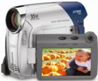 Canon 1880B001 model ZR800 MiniDV Camcorder with 35x Optical Zoom, 2.7" Active Matrix TFT Color LCD 112 Kilopixels Display Screen, 1 x 0.16" CCD Image Sensor, 680 Kilopixels Total Resolution, 16:9 Aspect Ratio, 525 Lines Video Resolution, Electronic Image Stabilization, NTSC Video Signals (1880 B001 1880-B001 1880B001 ZR 800  ZR-800 ZR800) 